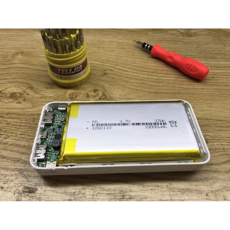 Pin Lithium 3.7V 10.000mAh - P in 16850 mới 90% chuẩn dung lượng- có mạch bảo vệ