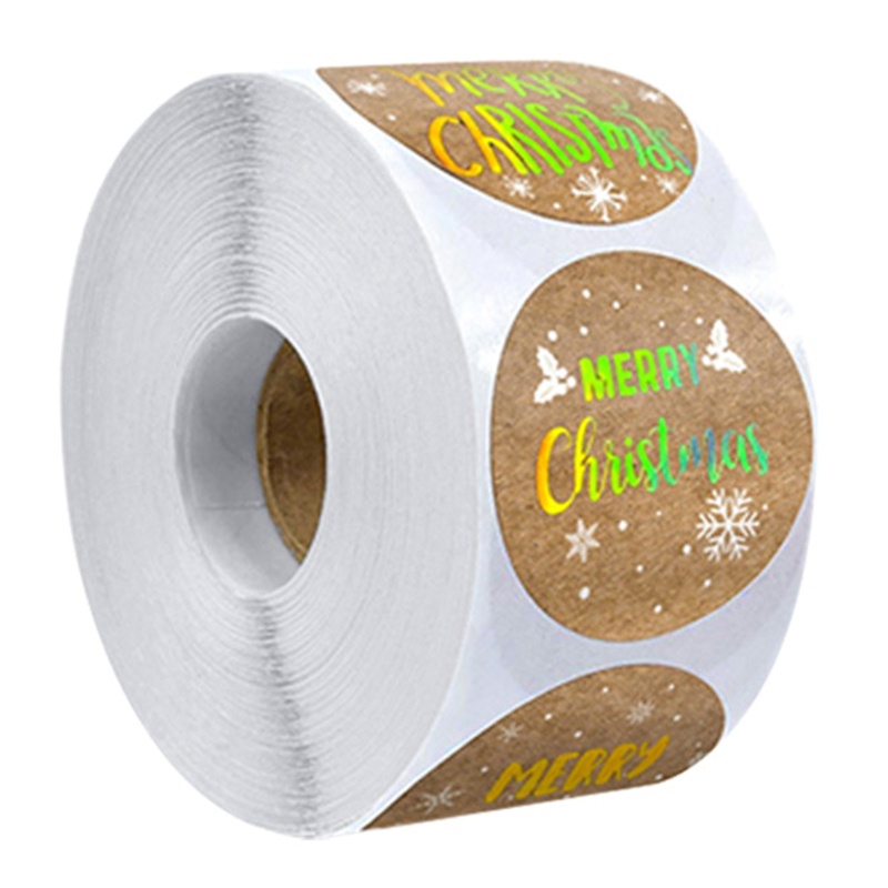 [Hàng mới về] Cuộn 500 tem dán tròn nhỏ có in chữ thích hợp cho đóng gói sản phẩm