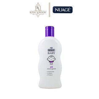 Dầu massage và dưỡng ẩm nhẹ dịu cho bé chiết xuất hoa cúc và cỏ hương bài Nuage 300ml
