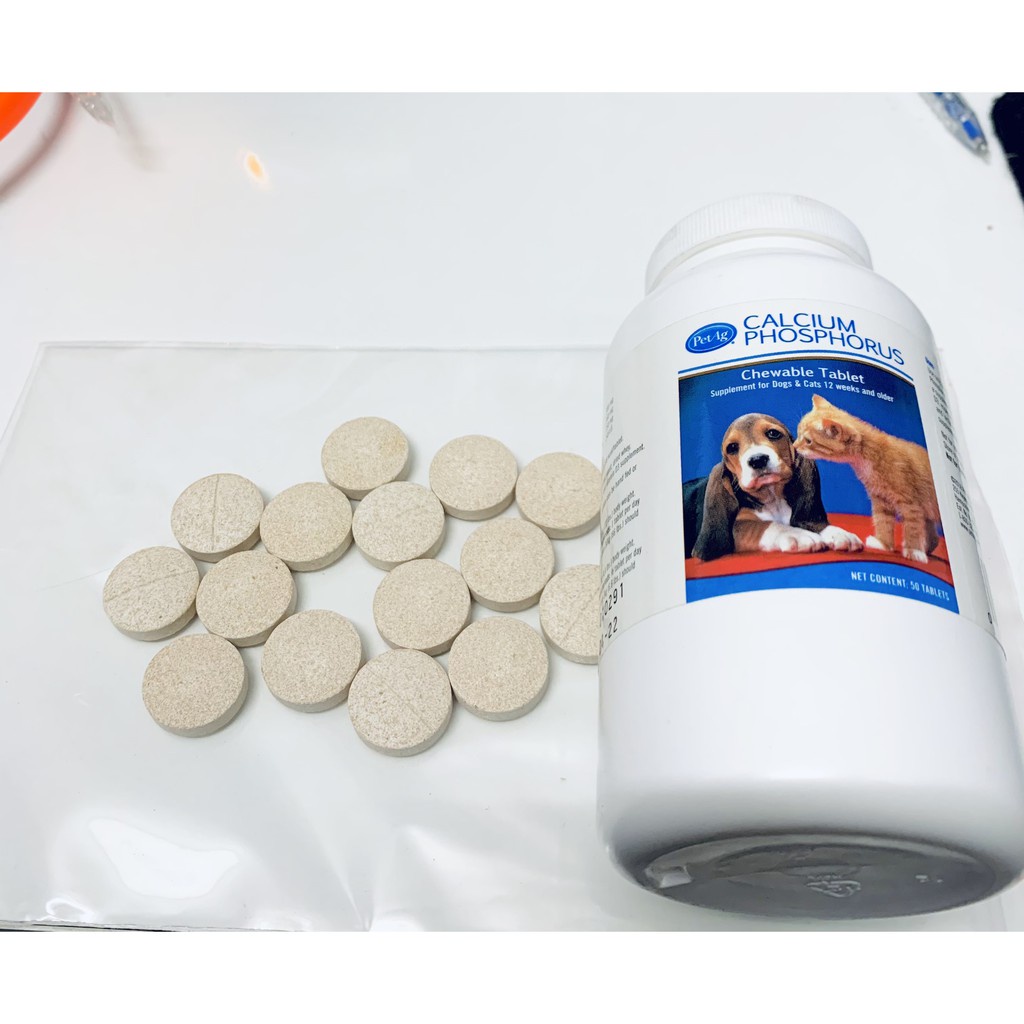 1 Lọ - CANXI MỸ CALCIUM PHOSPHORUS Bổ sung khoáng chất, canxi cho chó mèo chắc xương hạn chế liệt chân