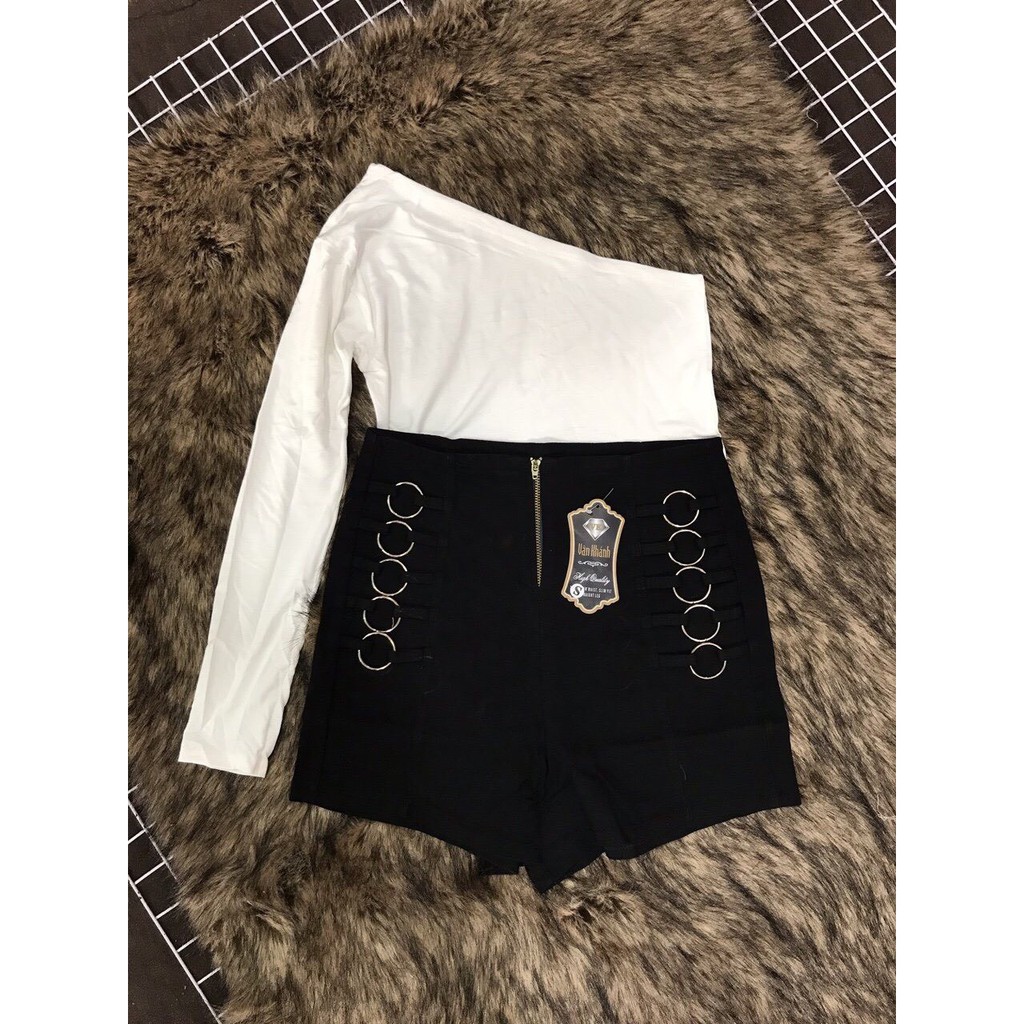 Quần short khoen 2 hàng cực chanh sả
