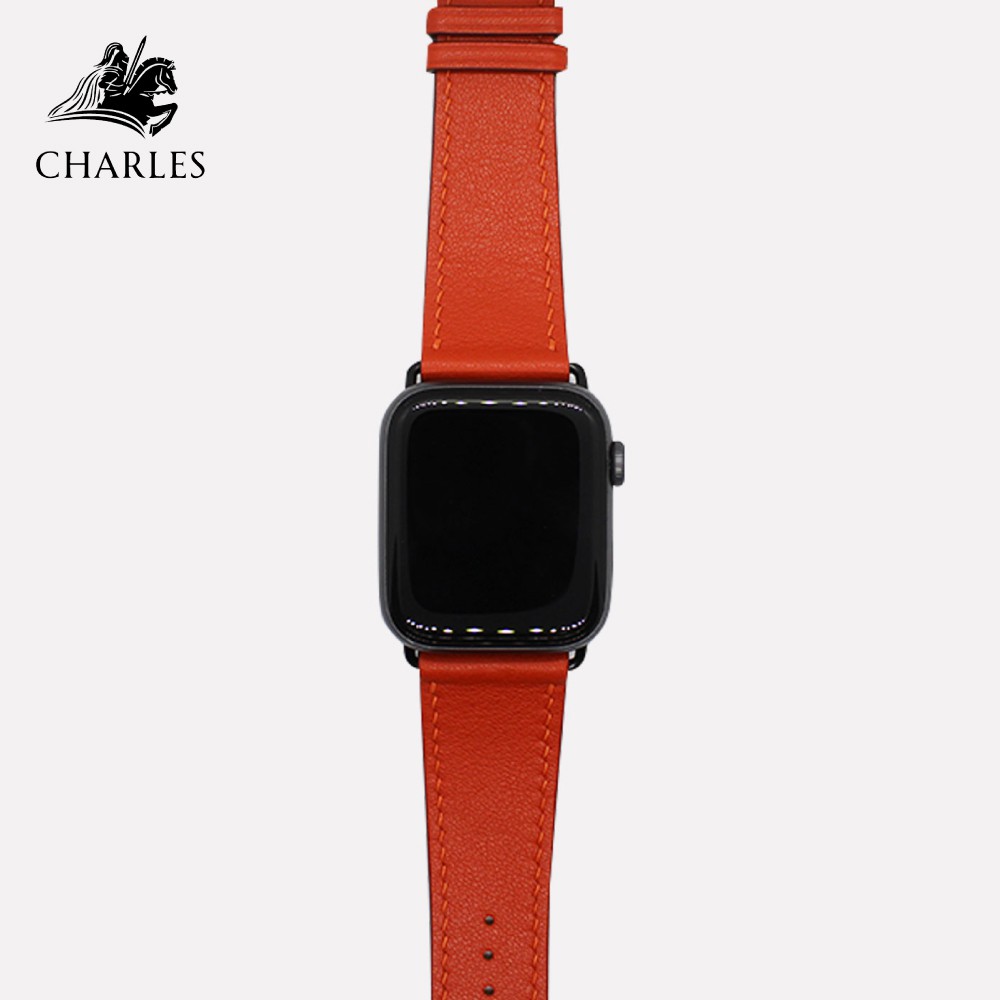 Dây da Nappa CHARLES dây cho Apple Watch Series 1/2/3/4/5/6 | Nappa Cam size Nữ 38/40