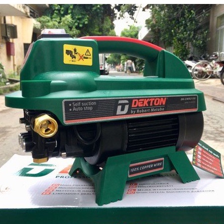 Máy xịt rửa áp lực vệ sinh gia đình xe máy ô tô - cao áp cống suất 2150W DEKTON công nghệ cao - DK CWR 2150 - Dây Đồng