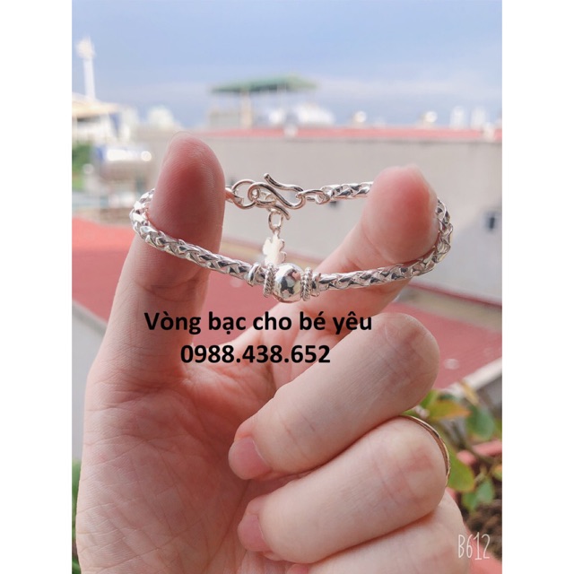 LẮC TAY BẠC KHẮC TÊN CHO BÉ TRAI. BẠC CHUẨN. HÀNG DÀY DẶN - HaLi Jewelry