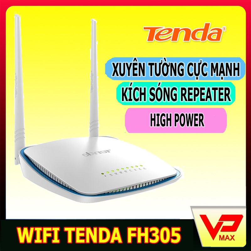 Bộ phát Wifi 300Mbps VKX 2 anten Tenda phát wifi, kích sóng cực mạnh