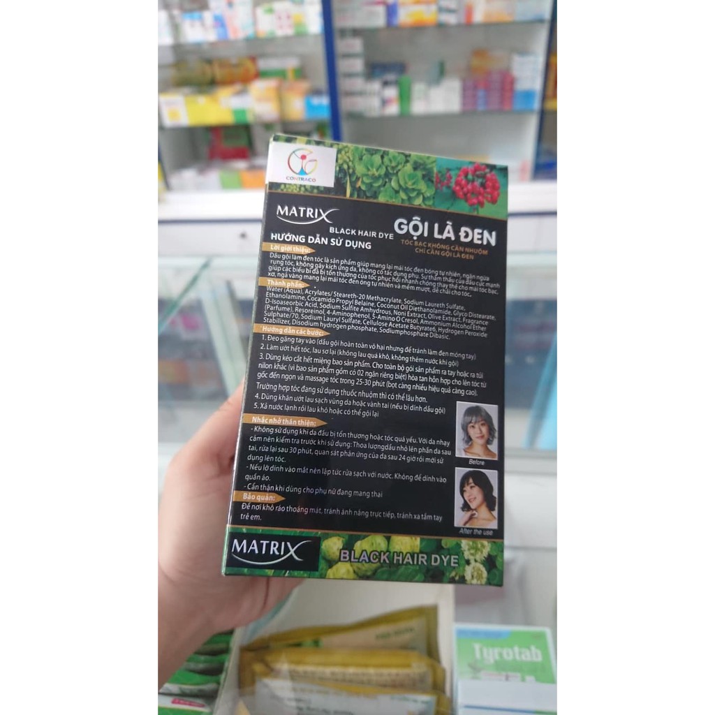 Dầu gội nhuộm tóc Gội Là Đen Matrix