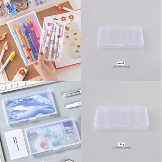 Hộp đựng dụng cụ văn phòng phẩm/ giấy note cỡ nhỏ để bàn bằng nhựa trong suốt