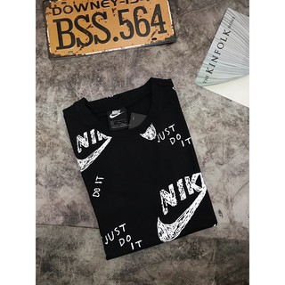 [Ảnh Thật] Áo Just Do It Đen Logo Trắng