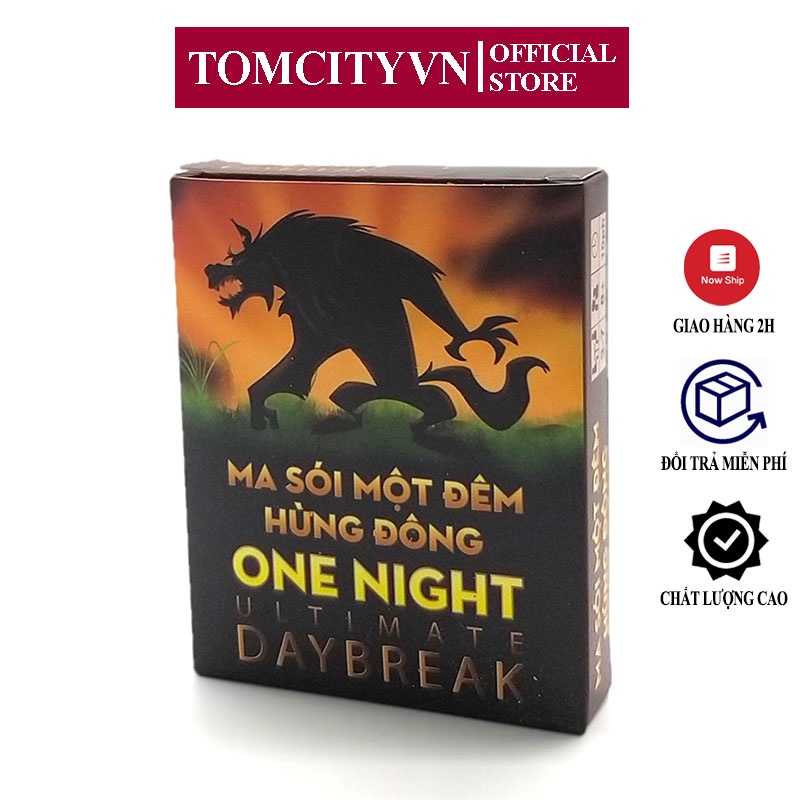 Ma sói one night daybreak việt hóa TomcityVN Board game ma sói 15 lá bài