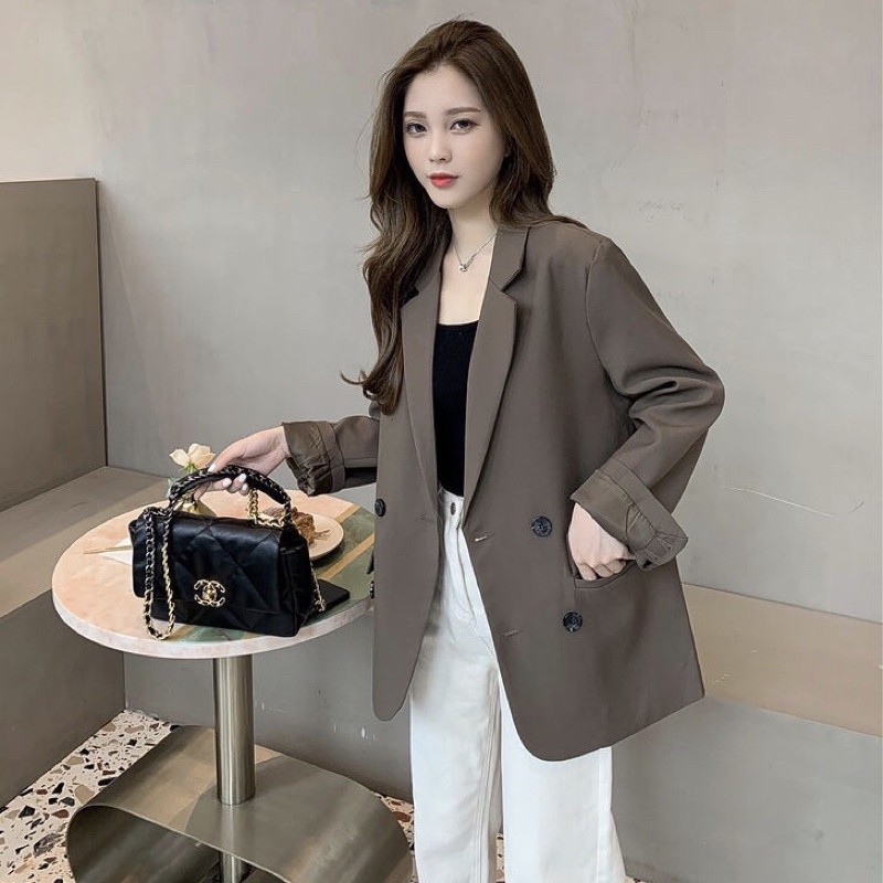 Áo Khoác Blazer Dáng Rộng Thời Trang Xuân Hè Cho Nữ