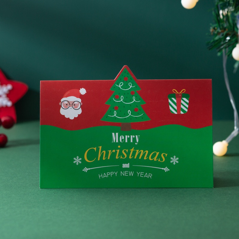 Thiệp Giáng sinh hình ông già Noel người tuyết