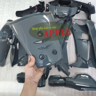 Bộ dàn áo - vỏ nhựa xe Wave Alpha, Wave ZX, Wave 110 đời 1997 đến 2006 - nhựa nguyên sinh ABS màu XÁM XI MĂNG