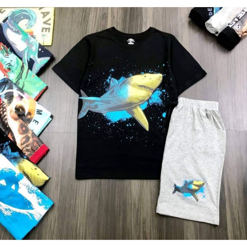 Bộ cộc tay bé trai size đại cotton xuất dư chất mỏng mát