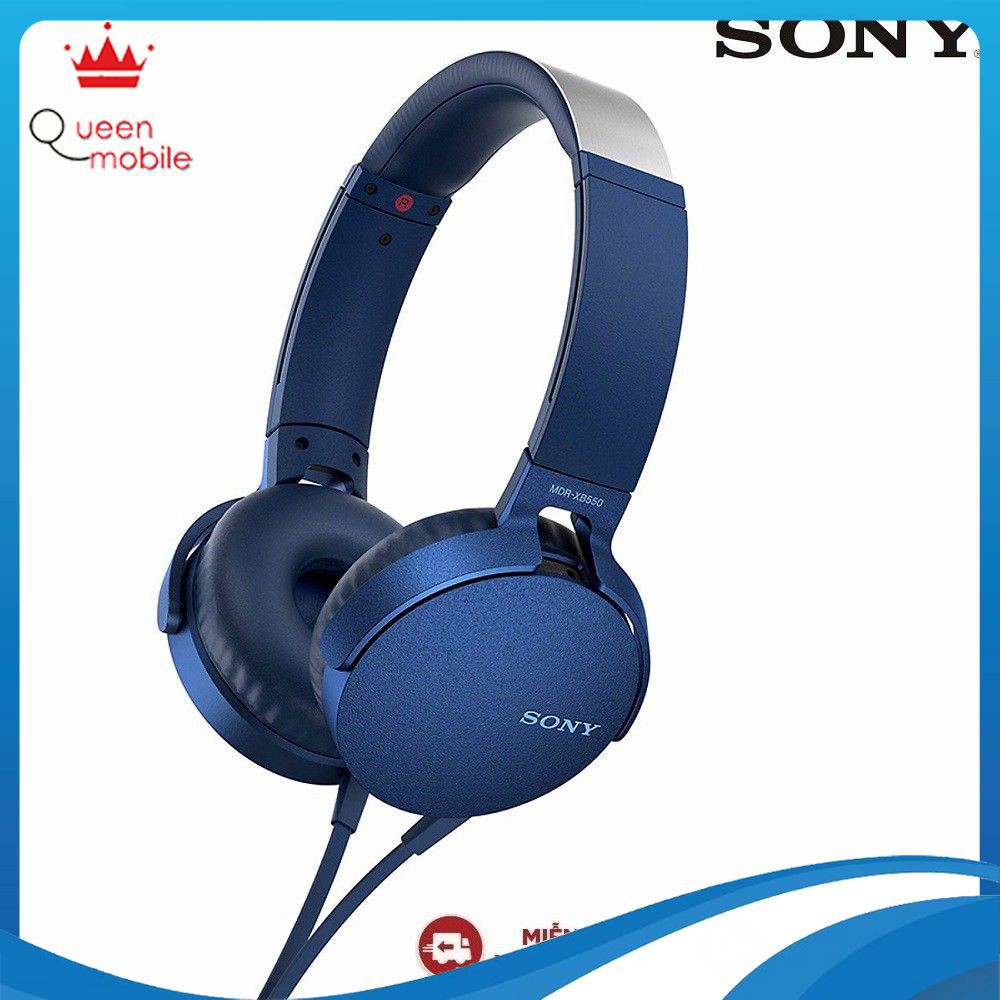 Tai Nghe Sony Có Mic MDR-XB550AP (Xanh dương) - Hàng Chính Hãng