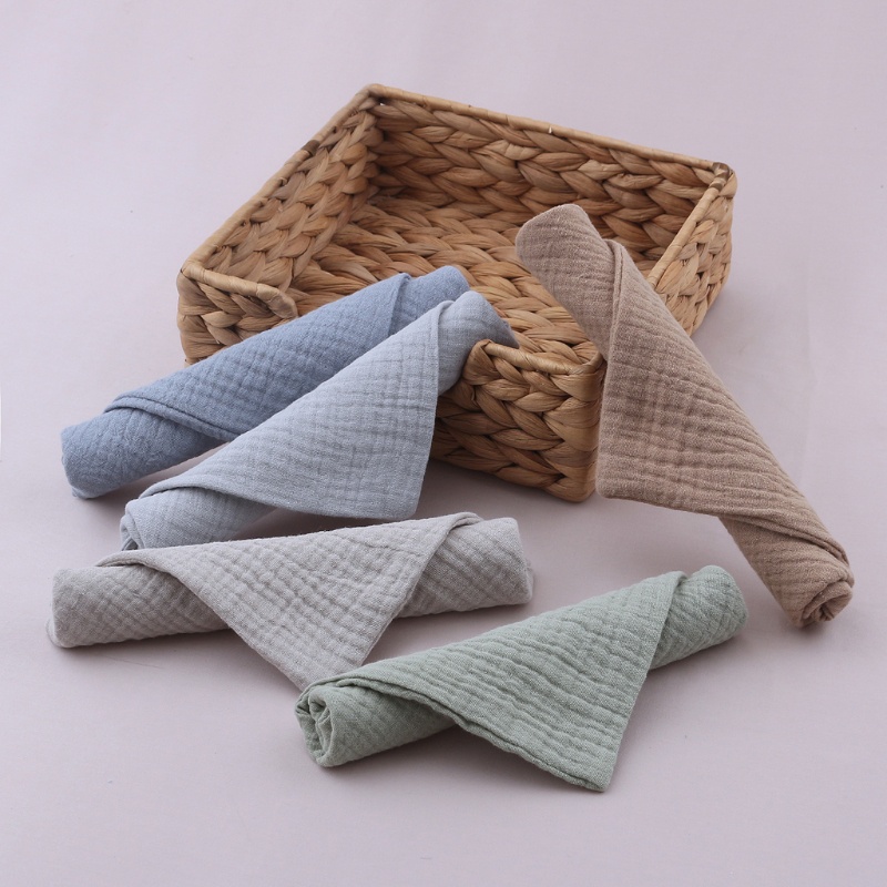 ✿ Set 5 Yếm Ăn Cotton Mềm Mại Hình Vuông Dành Cho Các Bé