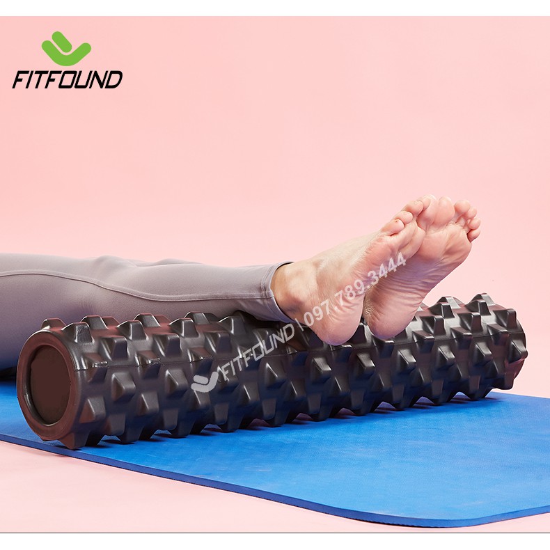 Con lăn massage rumble roller độ cứng cao giãn cơ dãn cơ mát xa trị liệu dài 79 cm foam đặc ruột chịu lực 300 kg