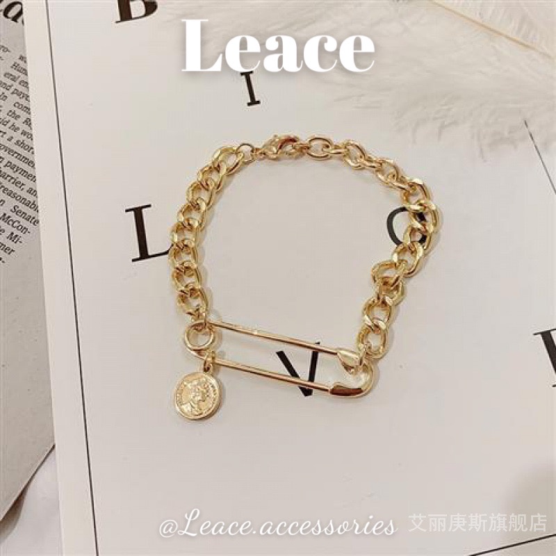 Vòng tay nữ, lắc tay nữ xích mặt đồng xu cá tính BL005 Leace.accessories