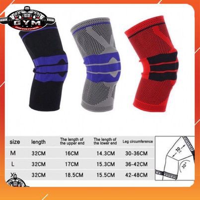 Bó gối xỏ gối silicon 2 lò xo, bảo vệ đầu gối thể thao tập gym ,tập tạ BG-88