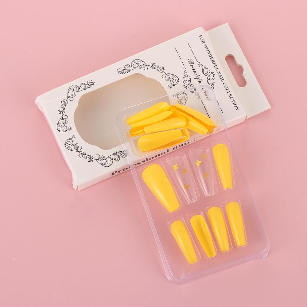 HS Hộp 24 Móng Tay Giả Màu Sắc Nhã Nhặn Dùng Để Trang Trí Móng Nghệ Thuật