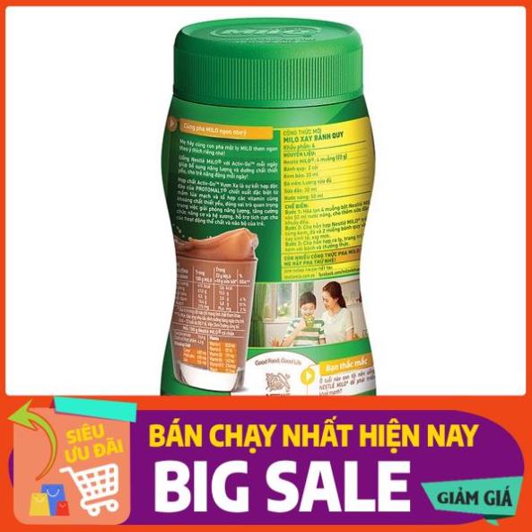[ICLN8741 giảm 20K]  Thức Uống Lúa Mạch Nestlé Milo Nguyên Chất - Hủ Nhựa 400g - HSD 15/8/2022 Hàng Chính Hãng