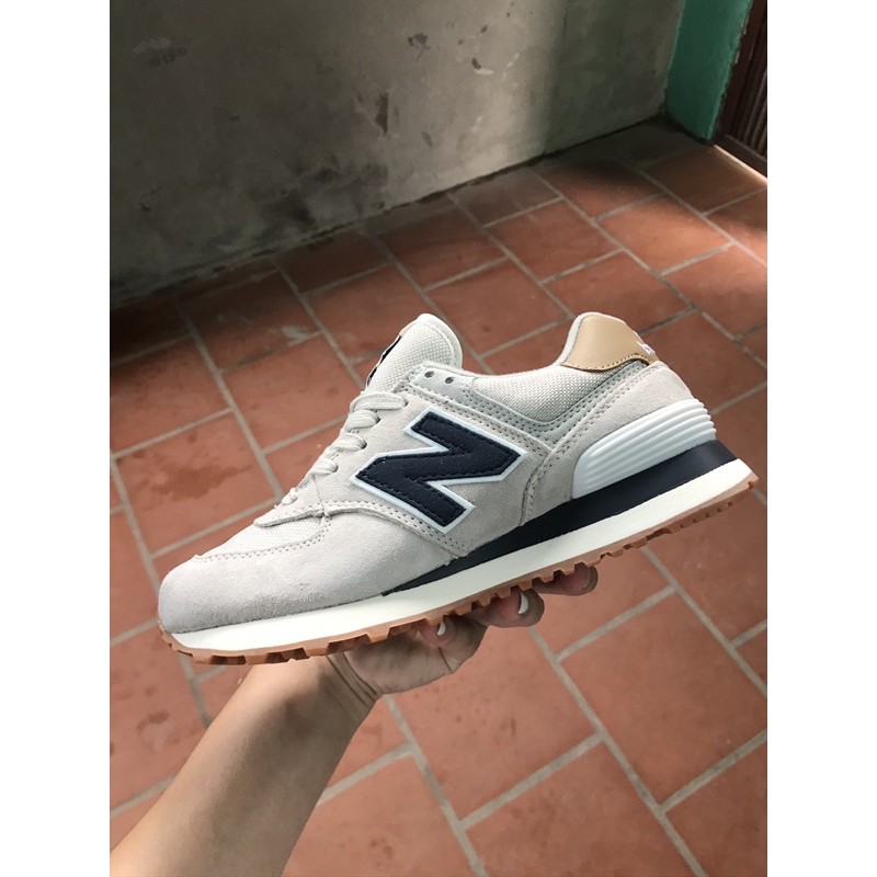 video ảnh shop chụp giày sneaker nb574 xám xanh