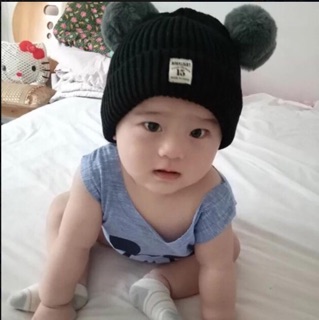 Mũ len quả bông