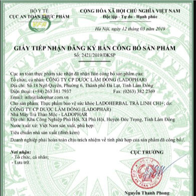 Trà Linh Chi Lado - Giúp bồi bổ cơ thể - hộp 20 túi lọc