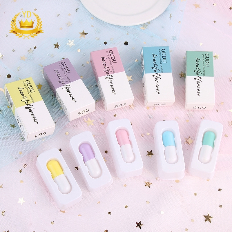 (Hàng Mới Về) Son Môi Dưỡng Ẩm Chống Dính Cốc Chống Thấm Nước Thiết Kế Hình Viên Thuốc Độc Đáo