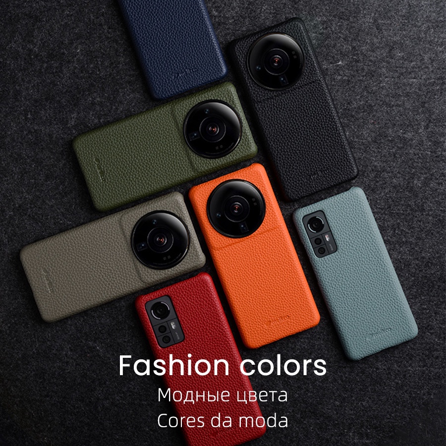 Ốp Điện Thoại Da Bò Thật Cao Cấp Cho Xiaomi 12S Ultra 5G Mi12S 12X 12 Pro