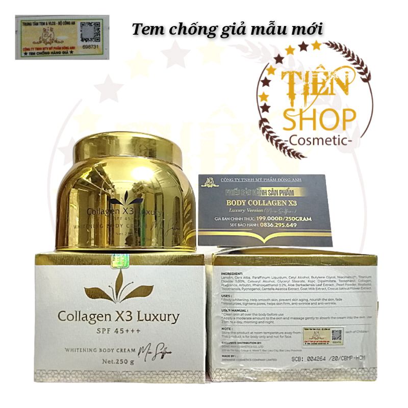 Body collagen X3 Luxury ( Whitening body Cream)