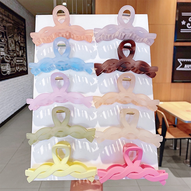 Kẹp tóc xoắn, cặp tóc màu kẹo Macaron thời trang Hàn Quốc KT54
