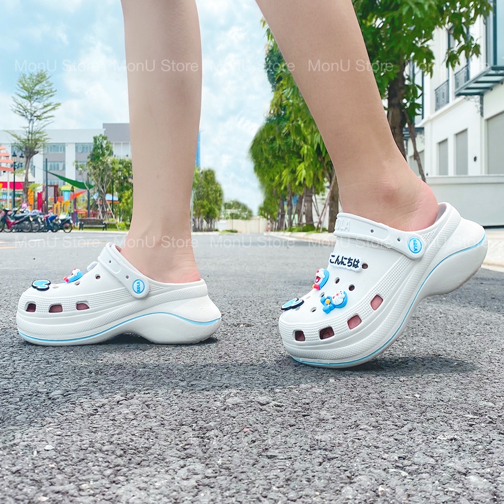 Dép sục gắn Jibbitz DORAEMON DOREMON đế cao 5cm dễ thương cute MON0297 TooYoo