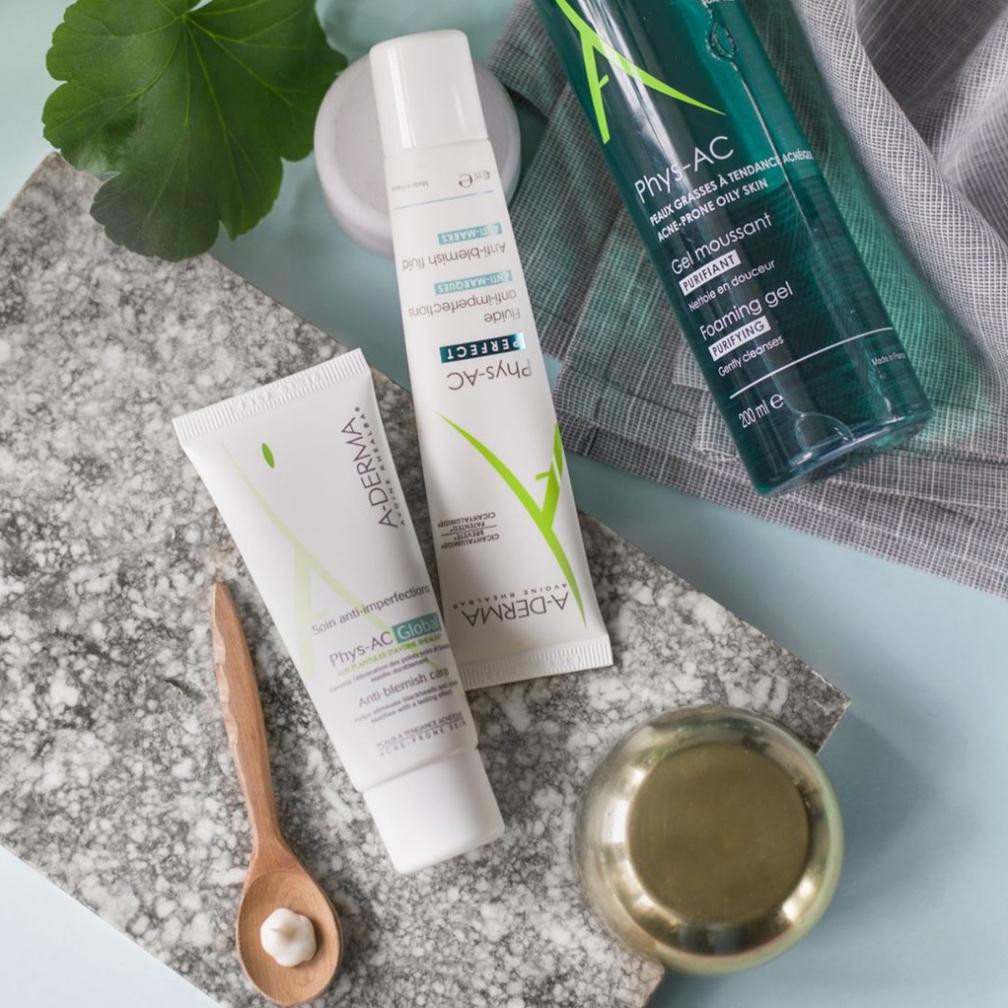 A-Derma Gel Moussant Purifiant Phys-Ac - Gel Rửa Mặt Cho Da Mụn, Nhạy Cảm 400ml