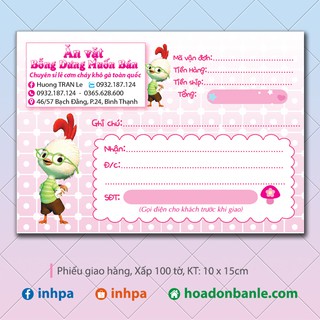 Phiếu ship hàng Ngựa Pony (400 tờ)