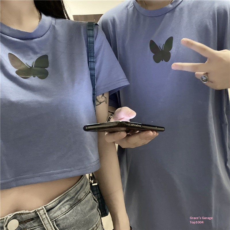Áo croptop bướm phản quang 🦋🦋