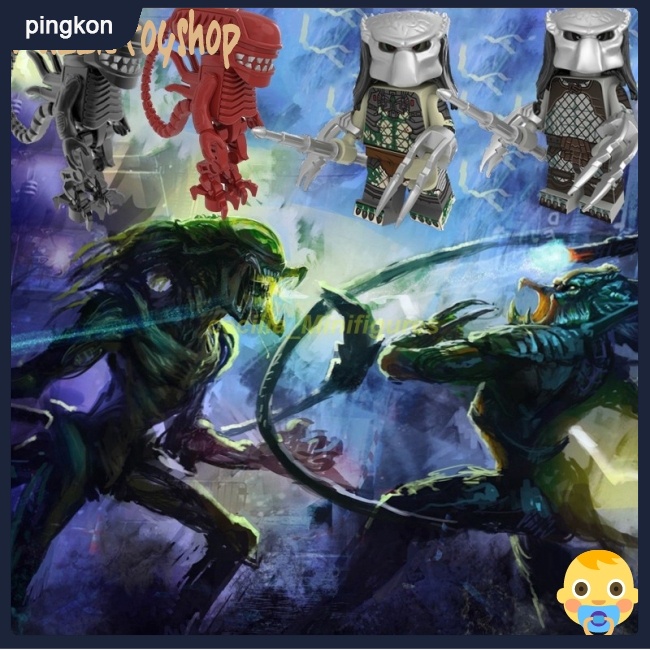 Bộ Đồ Chơi Lego Xếp Hình Người Ngoài Hành Tinh VS Predator Cho Bé