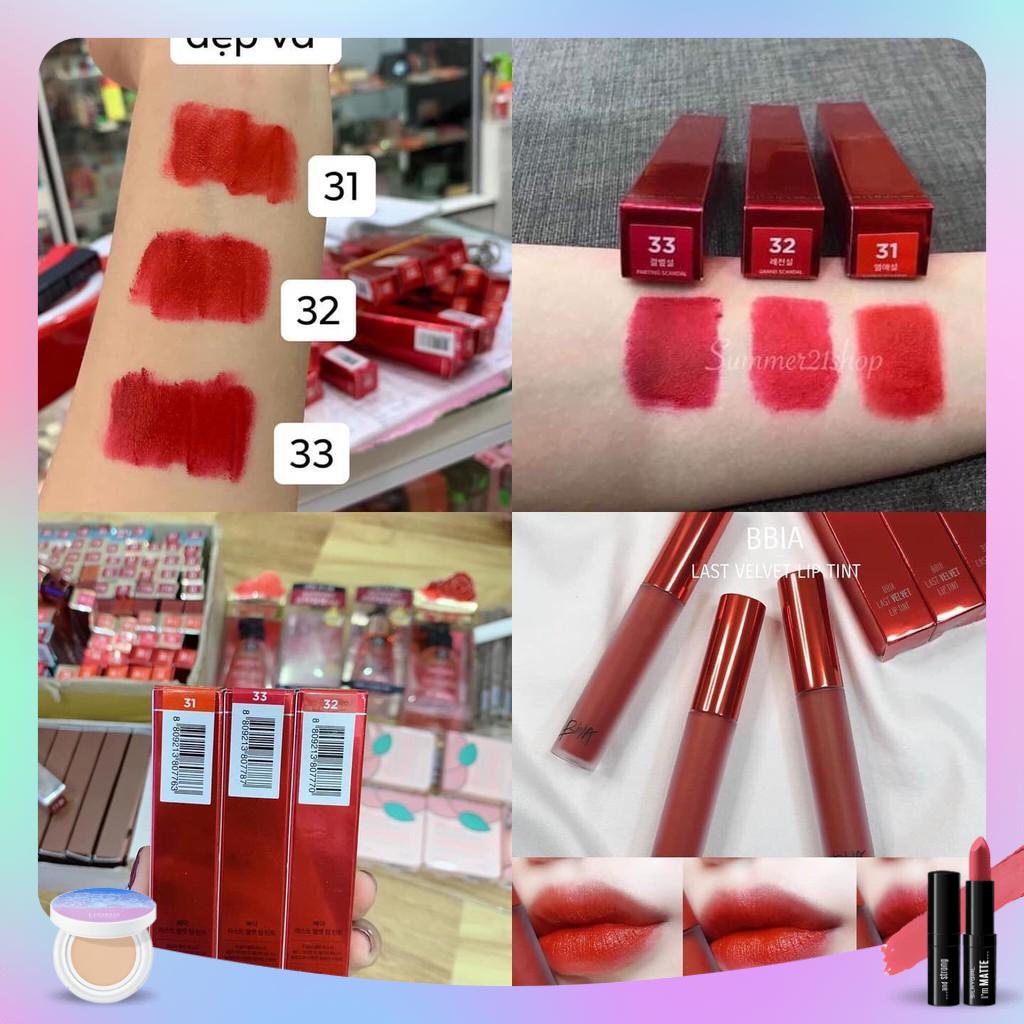 Son BBIA Kem Last Velvet Lip Tin màu 31-đỏ thiên cam