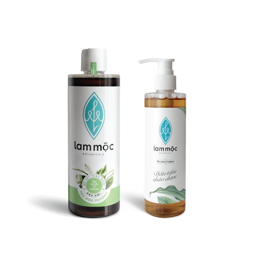 [Mã FMCGM50 - 8% đơn 250K] Bộ sản phẩm tắm - gội thiên nhiên Lam Mộc