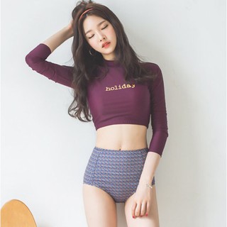 CÓ SẴN bộ đồ bơi nữ HOLIDAY croptop màu tôn da