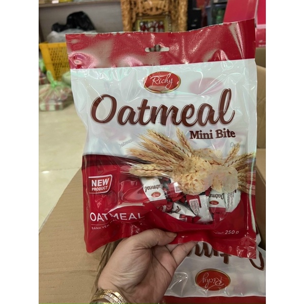 Bánh Yến mạch Oatmeal Richy gói 250g thơm ngon vừa ăn, ăn kêng dinh dưỡng