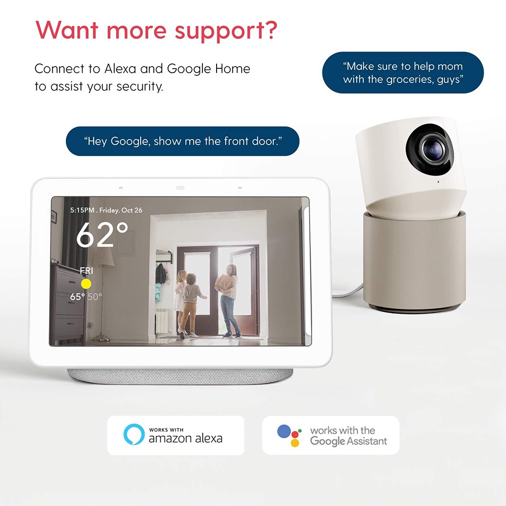 Xiaomi Youpin Camera An Ninh Không Dây HD Tầm Nhìn Ban Đêm Cho Phòng Ngủ Của Bé Kèm Alexa &amp; Google Home