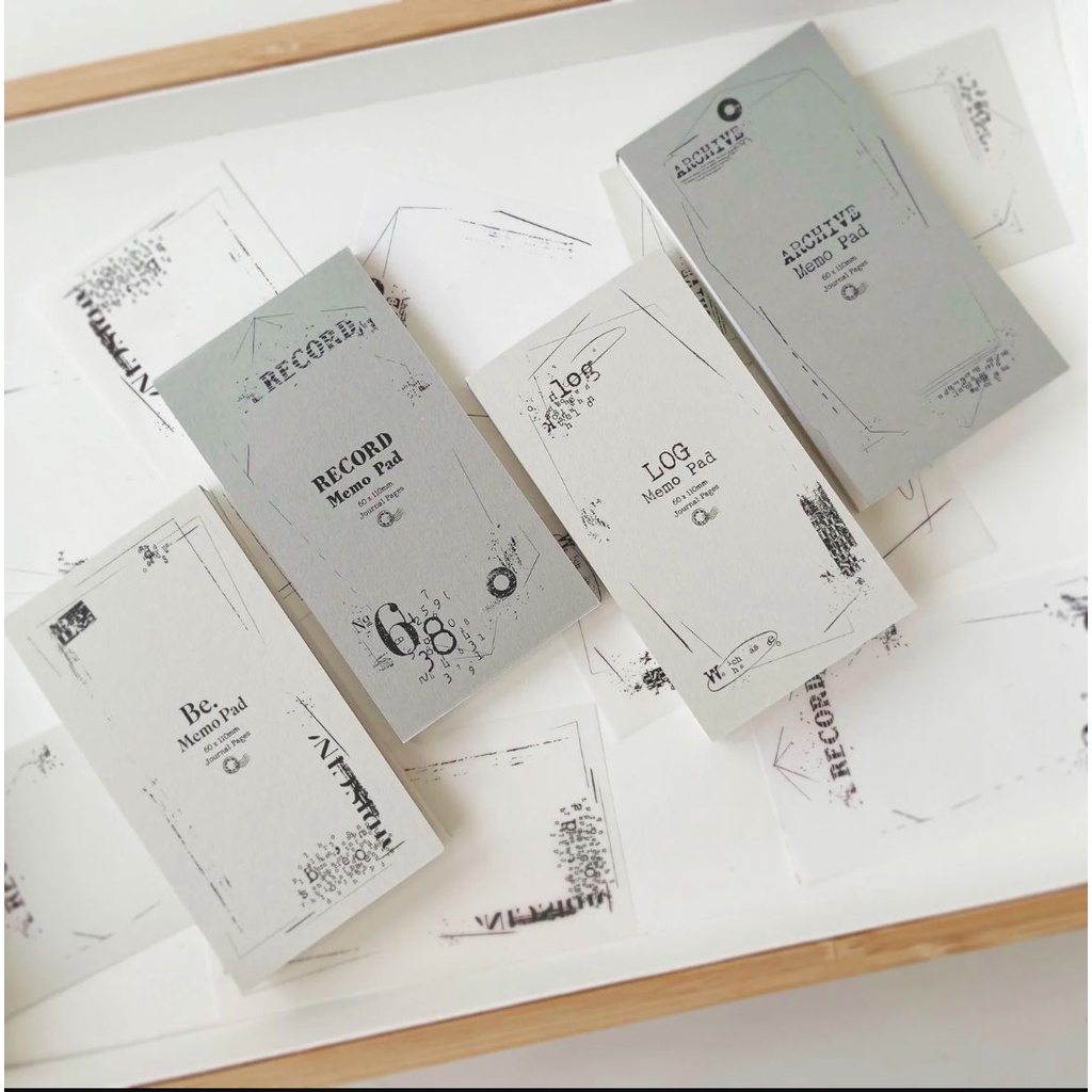 Set giấy ghi chú vintage note Life Journal Pages