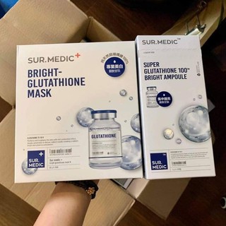 Mặt Nạ Dưỡng Trắng - Tinh Chất Dưỡng Trắng Sur.Medic + Bright Glutathione Mask 30g - HÀNG CHUẨN AUTH