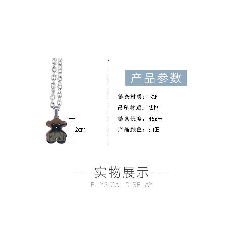 Dây chuyền mặt hình gấu phong cách thời trang hiphop cá tính