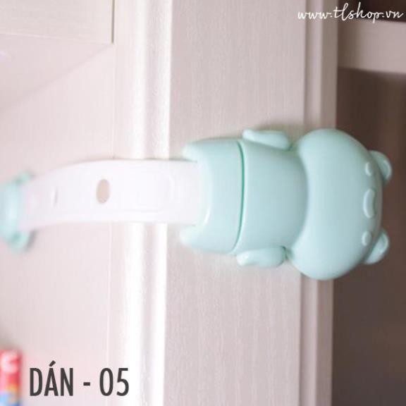 KHÓA GÀI TỦ LẠNH HÌNH GẤU CAO CẤP - KHÓA CÀI AN TOÀN - KHÓA 05 CÚN