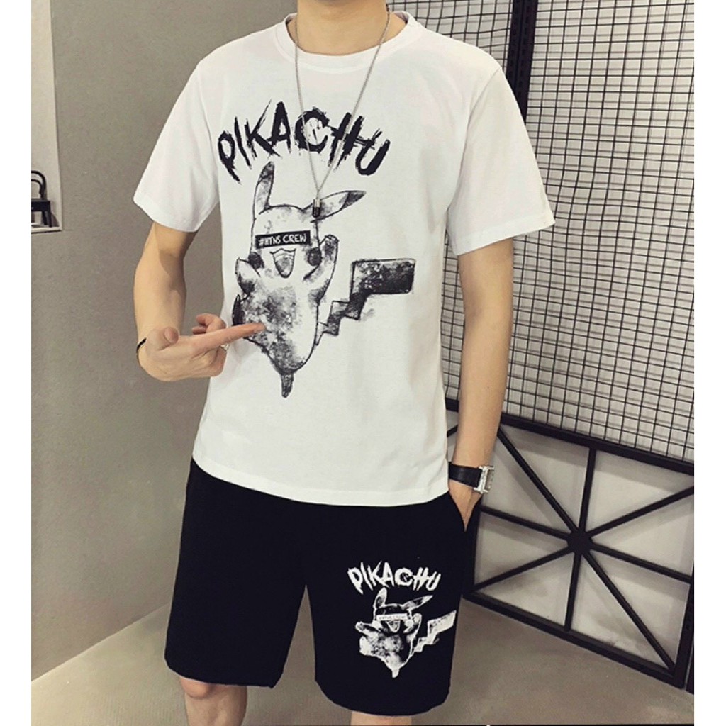 <FREE SHIP> Đồ bộ nam hè y hình, vải êm, mát, không ra màu, không đổ lông (pika..) | BigBuy360 - bigbuy360.vn