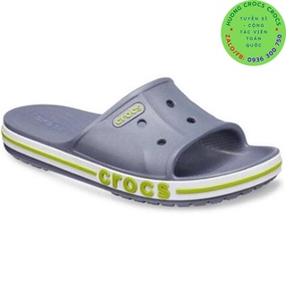 DÉP LÊ QUAI NGANG CROCS BAND BAYA MÀU XÁM chuẩn xịn full box