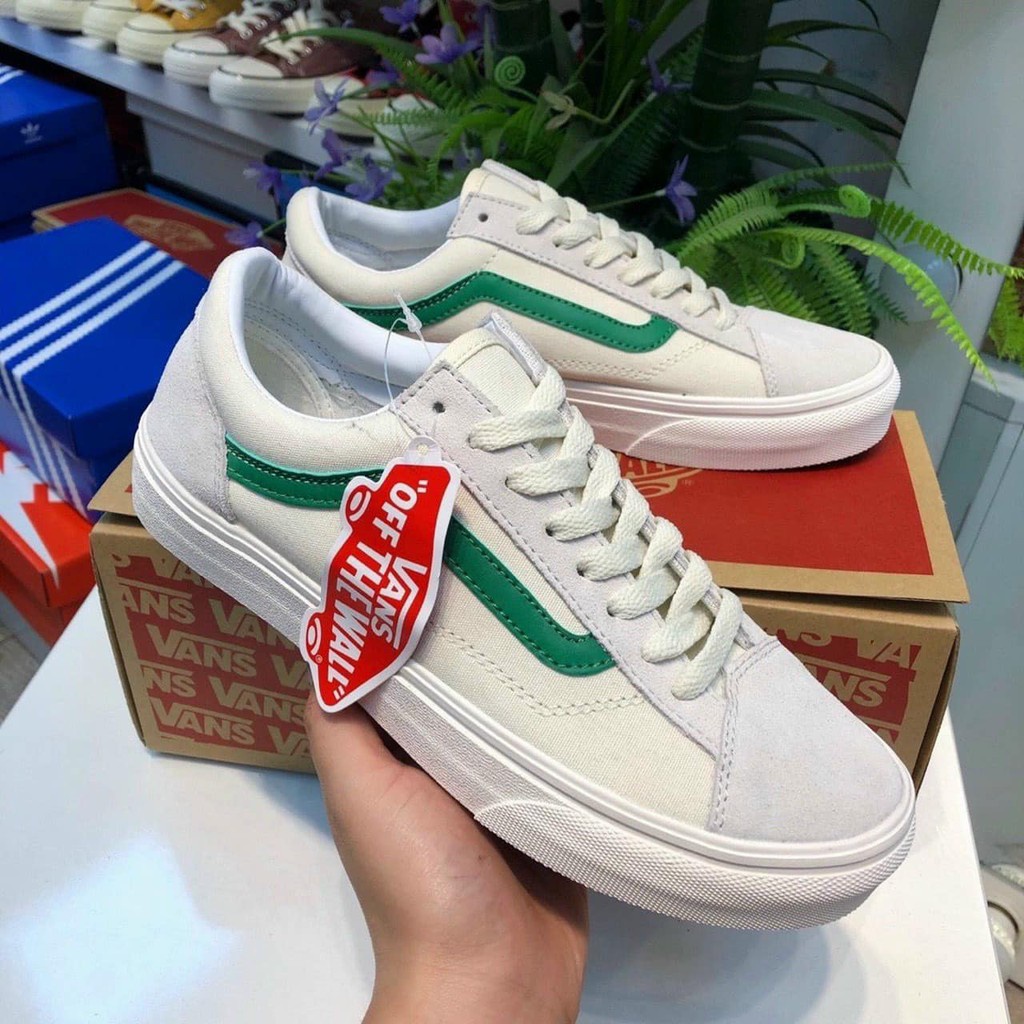 Giày thể thao sneaker,Giày 𝐯𝐚𝐧𝐬 trắng sọc xanh old nam nữ phong cách trẻ mới, hotboy 86 | BigBuy360 - bigbuy360.vn