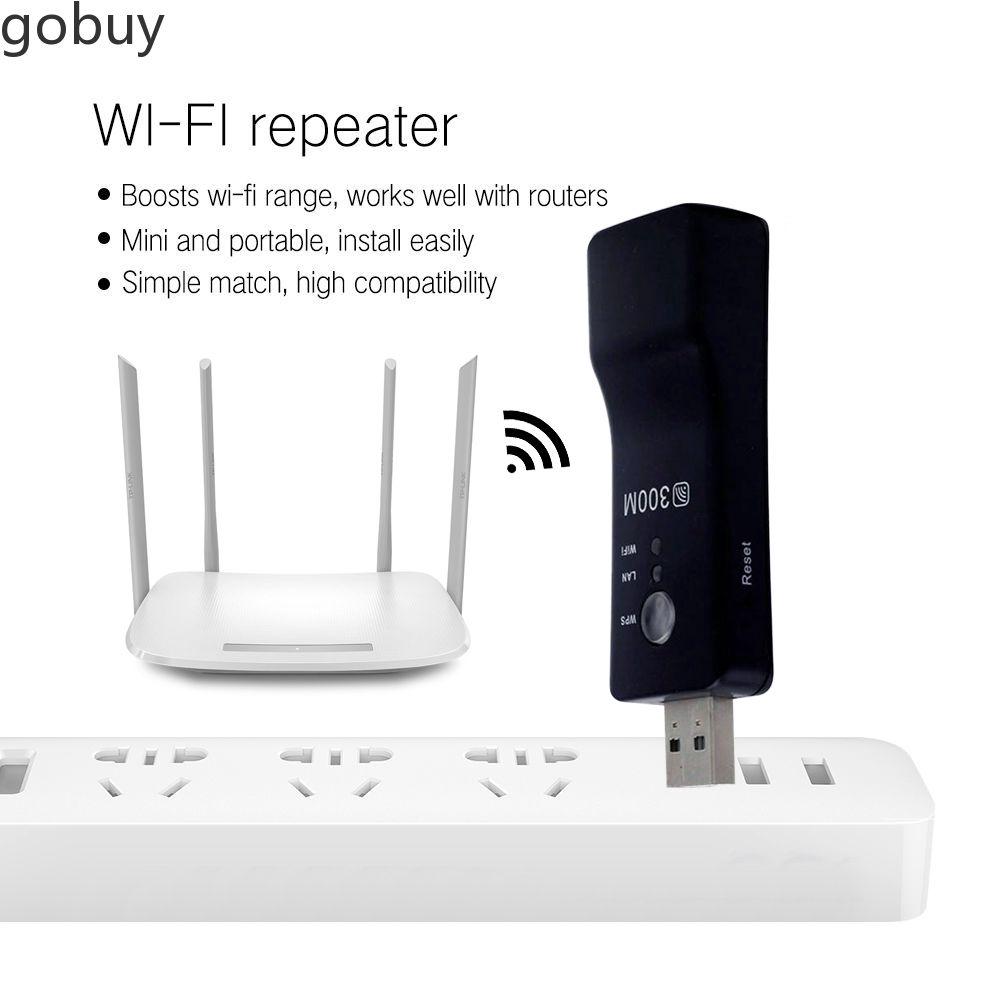 300Mbps Wireless Repeater USB WiFi Range Extender Smart TV Network Adapter vn