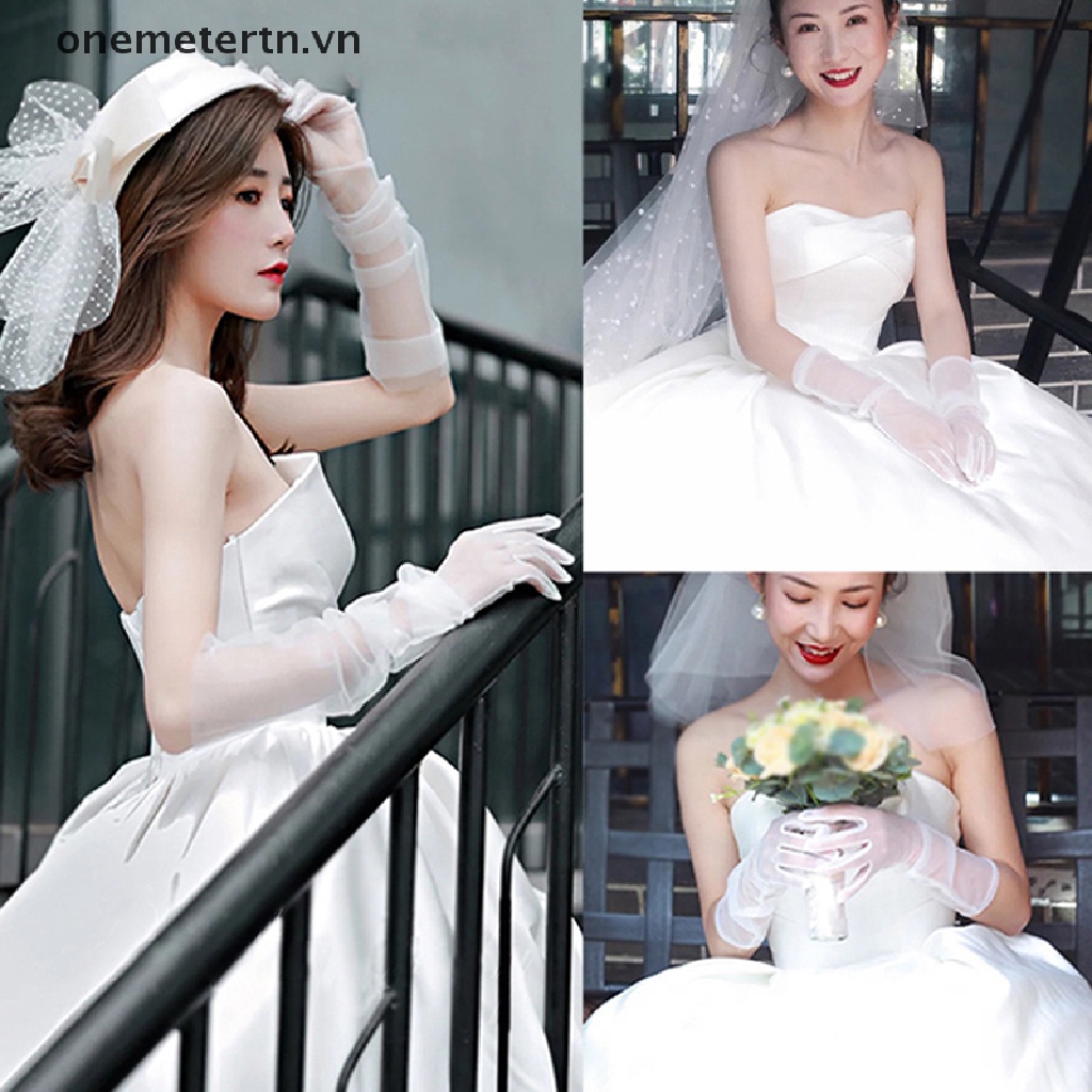 Găng Tay Vải Tuyn 70cm Siêu Mỏng Dùng Chụp Ảnh Tiện Dụng